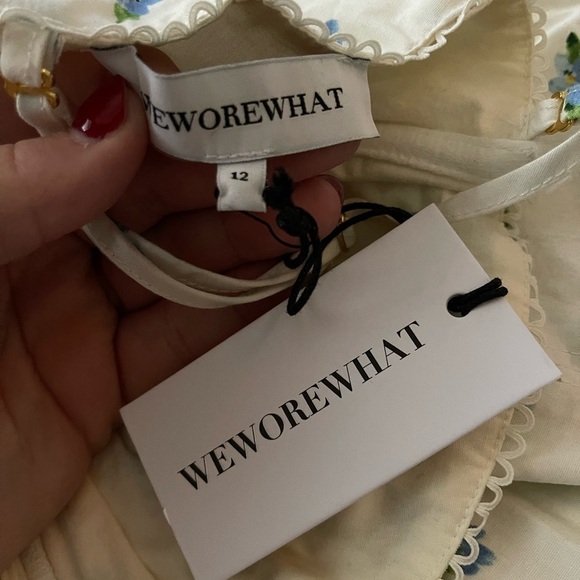 WEWOREWHAT Revolve White Floral Underwire Corset Size 12 NWT - Picture 8 of 8